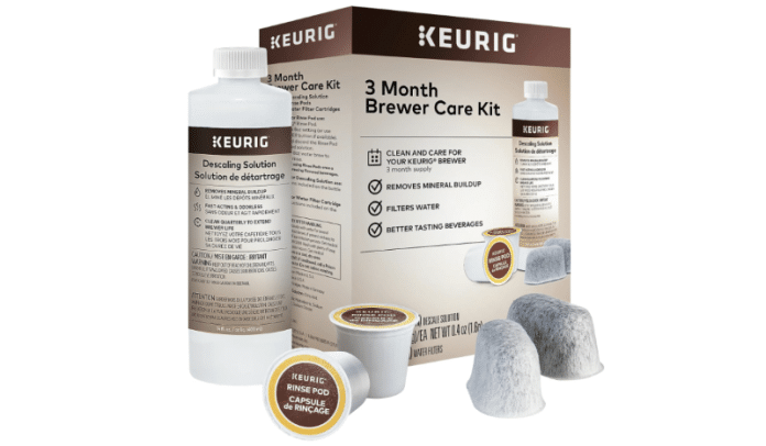 Keurig 3-Month Brewer Maintenance Kit Includes Descaling Solution